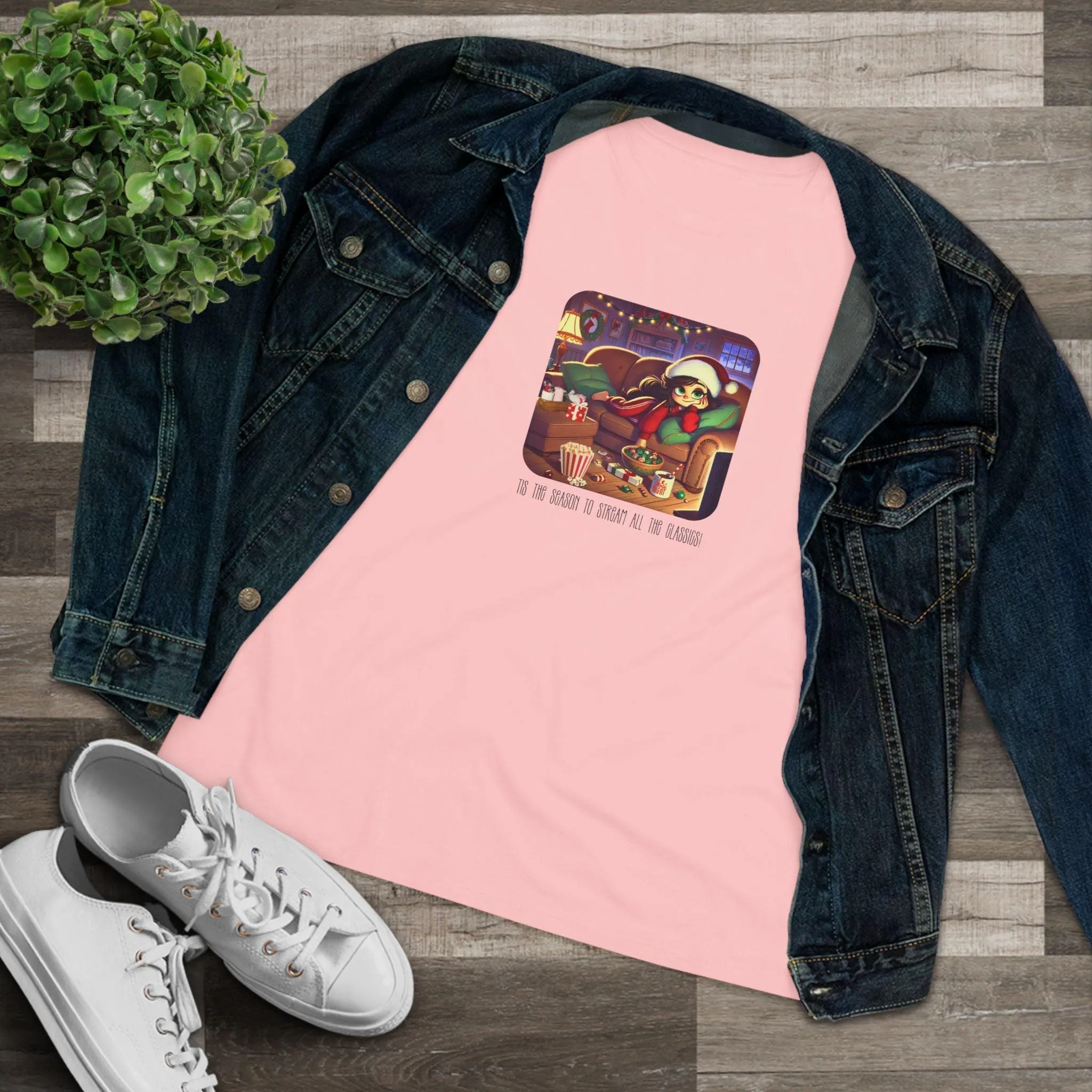 🎅🍿 'Tis the Season to Binge All the Classics! 🎄🎁  - Women's Softstyle Tee