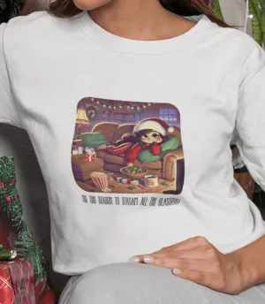 🎅🍿 'Tis the Season to Binge All the Classics! 🎄🎁  - Women's Softstyle Tee