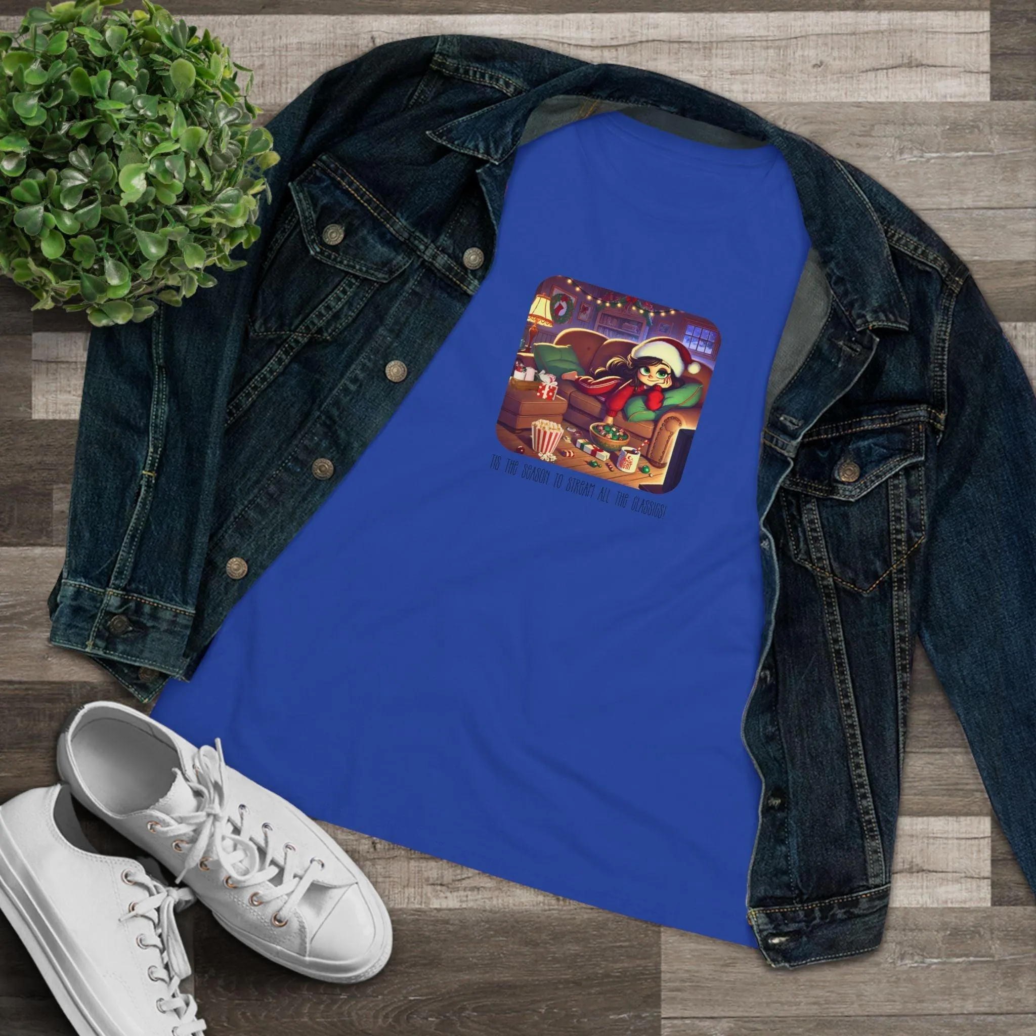 🎅🍿 'Tis the Season to Binge All the Classics! 🎄🎁  - Women's Softstyle Tee