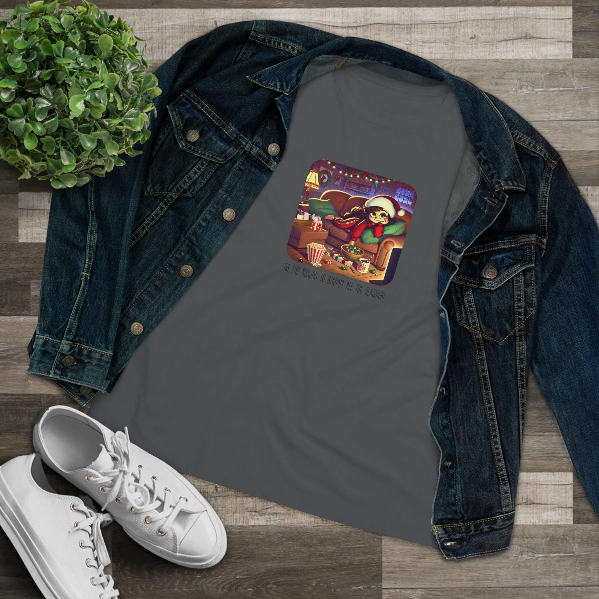 🎅🍿 'Tis the Season to Binge All the Classics! 🎄🎁  - Women's Softstyle Tee