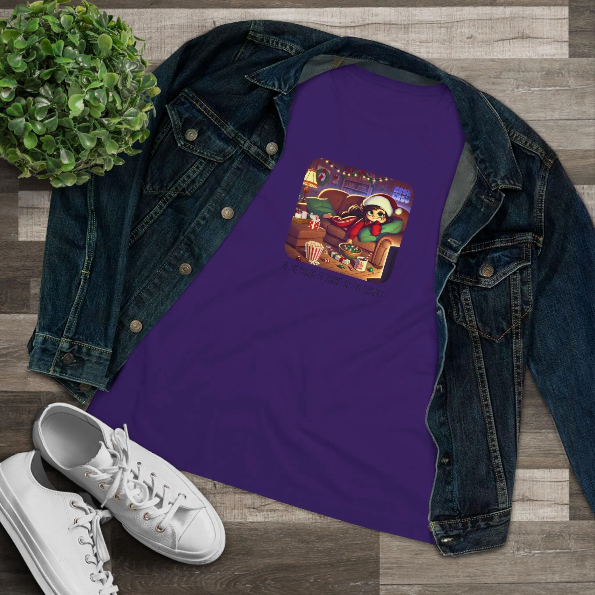 🎅🍿 'Tis the Season to Binge All the Classics! 🎄🎁  - Women's Softstyle Tee