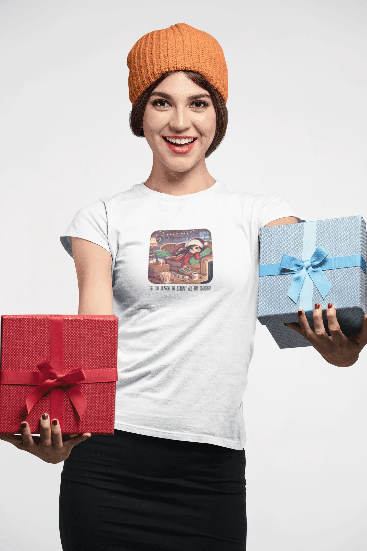 🎅🍿 'Tis the Season to Binge All the Classics! 🎄🎁  - Women's Softstyle Tee