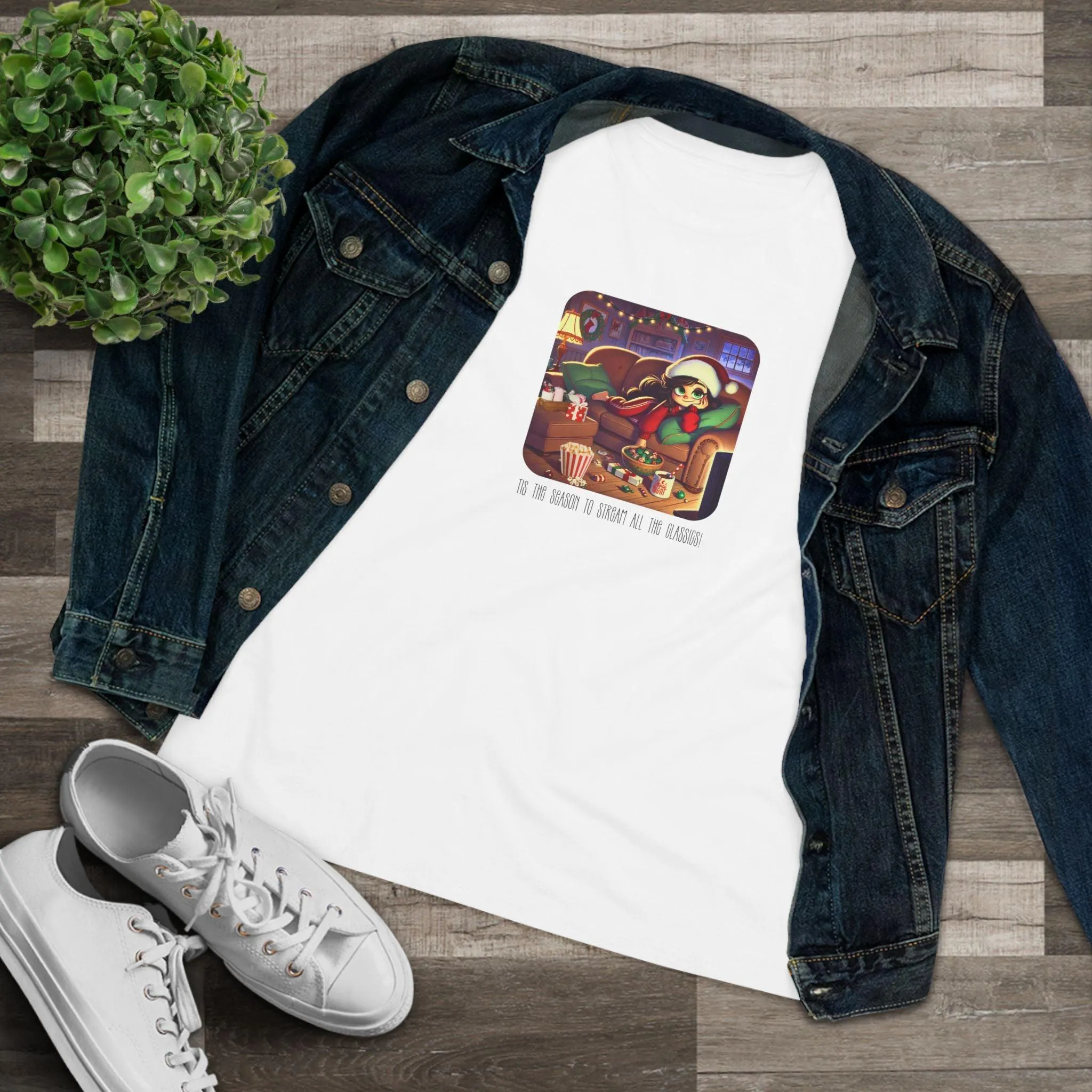 🎅🍿 'Tis the Season to Binge All the Classics! 🎄🎁  - Women's Softstyle Tee