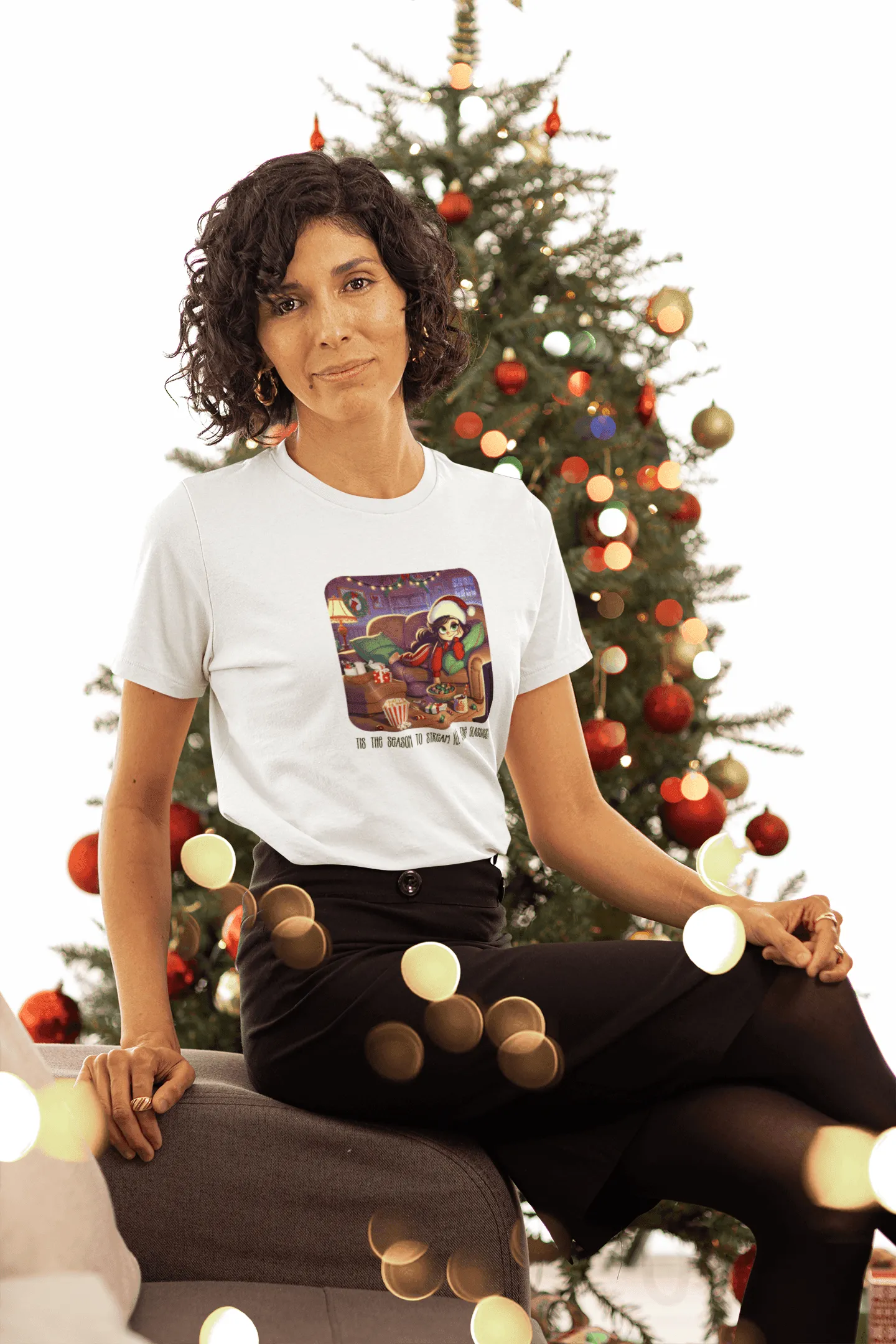 🎅🍿 'Tis the Season to Binge All the Classics! 🎄🎁  - Women's Softstyle Tee