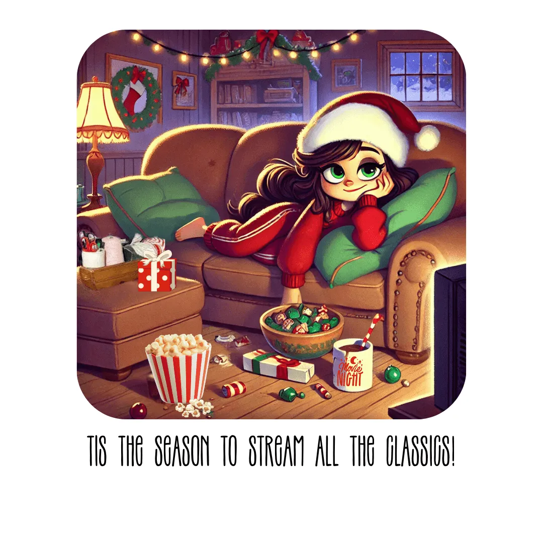 🎅🍿 'Tis the Season to Binge All the Classics! 🎄🎁  - Women's Softstyle Tee