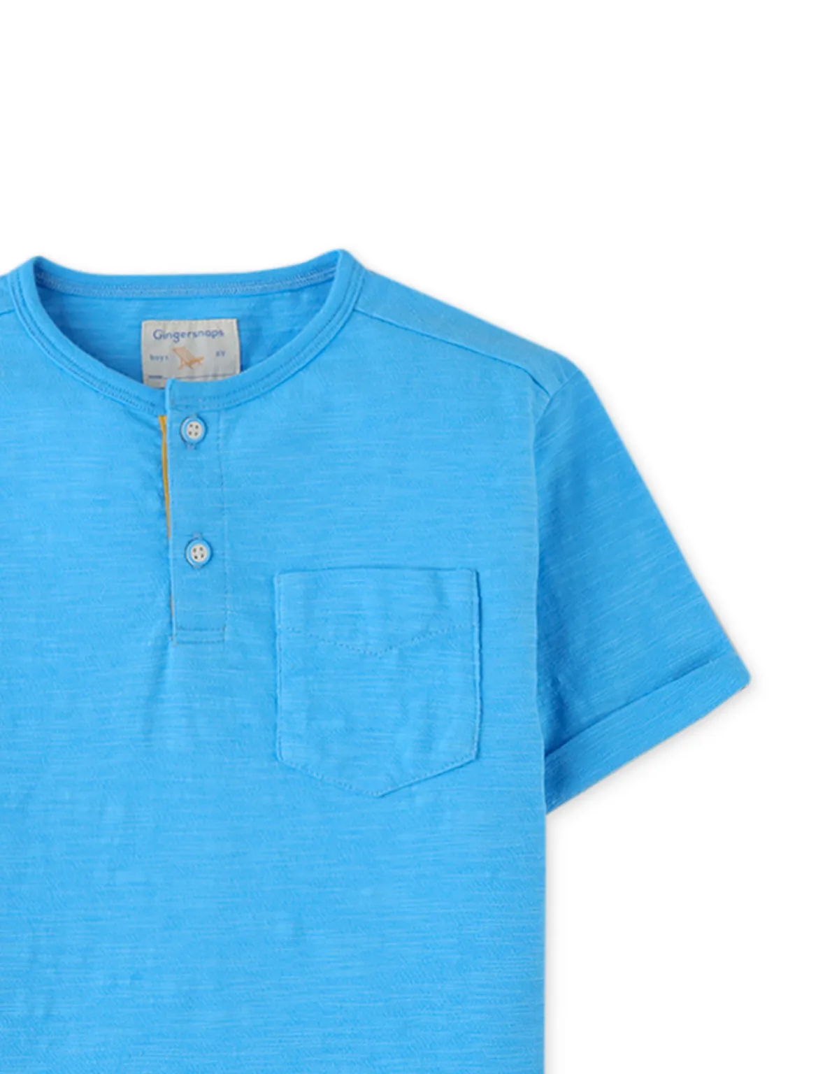BOYS SOLID COLOR HENLEY TEE