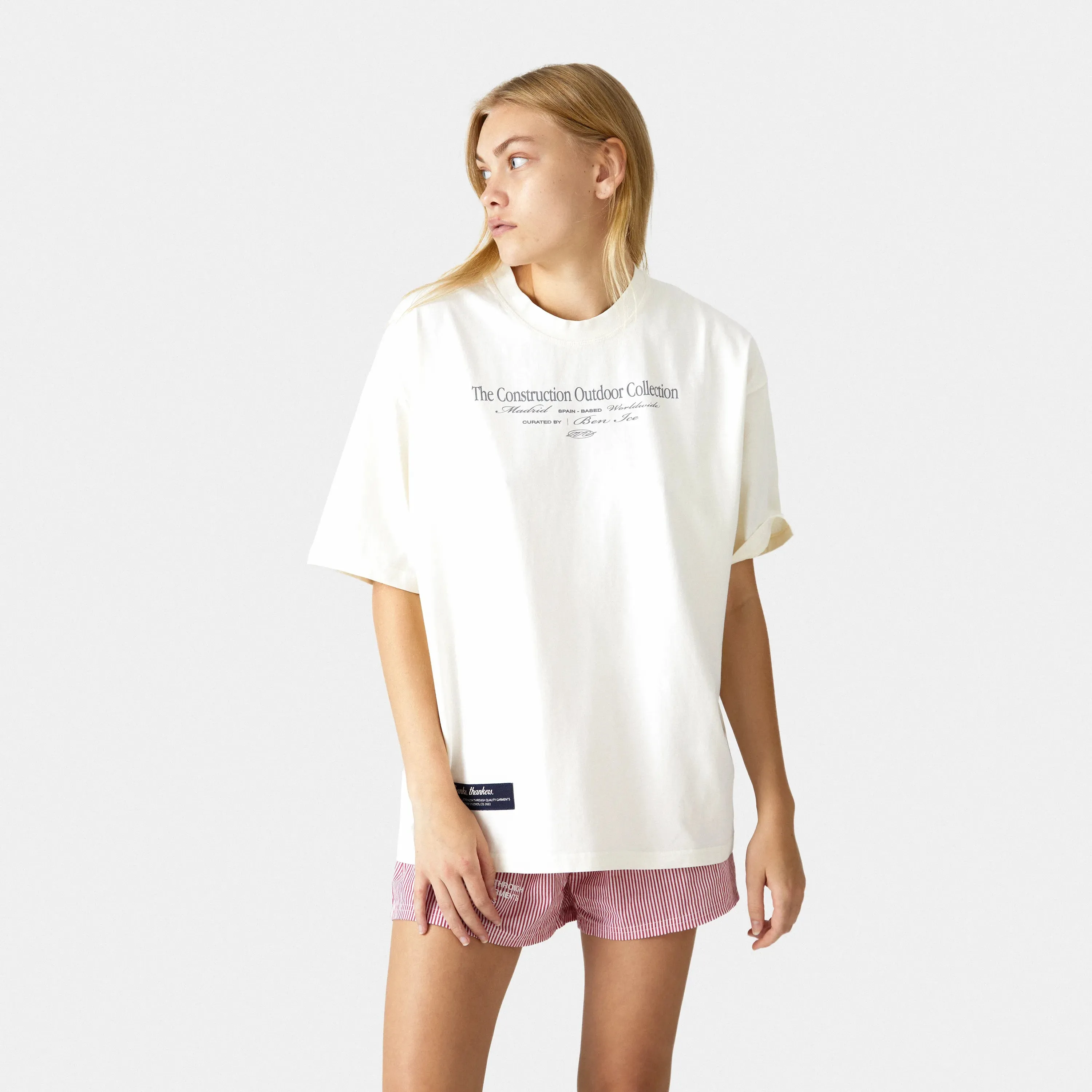 Construction Off Sand Oversized Tee