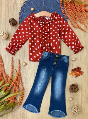 Count the Dots High-Waisted Jeans Set