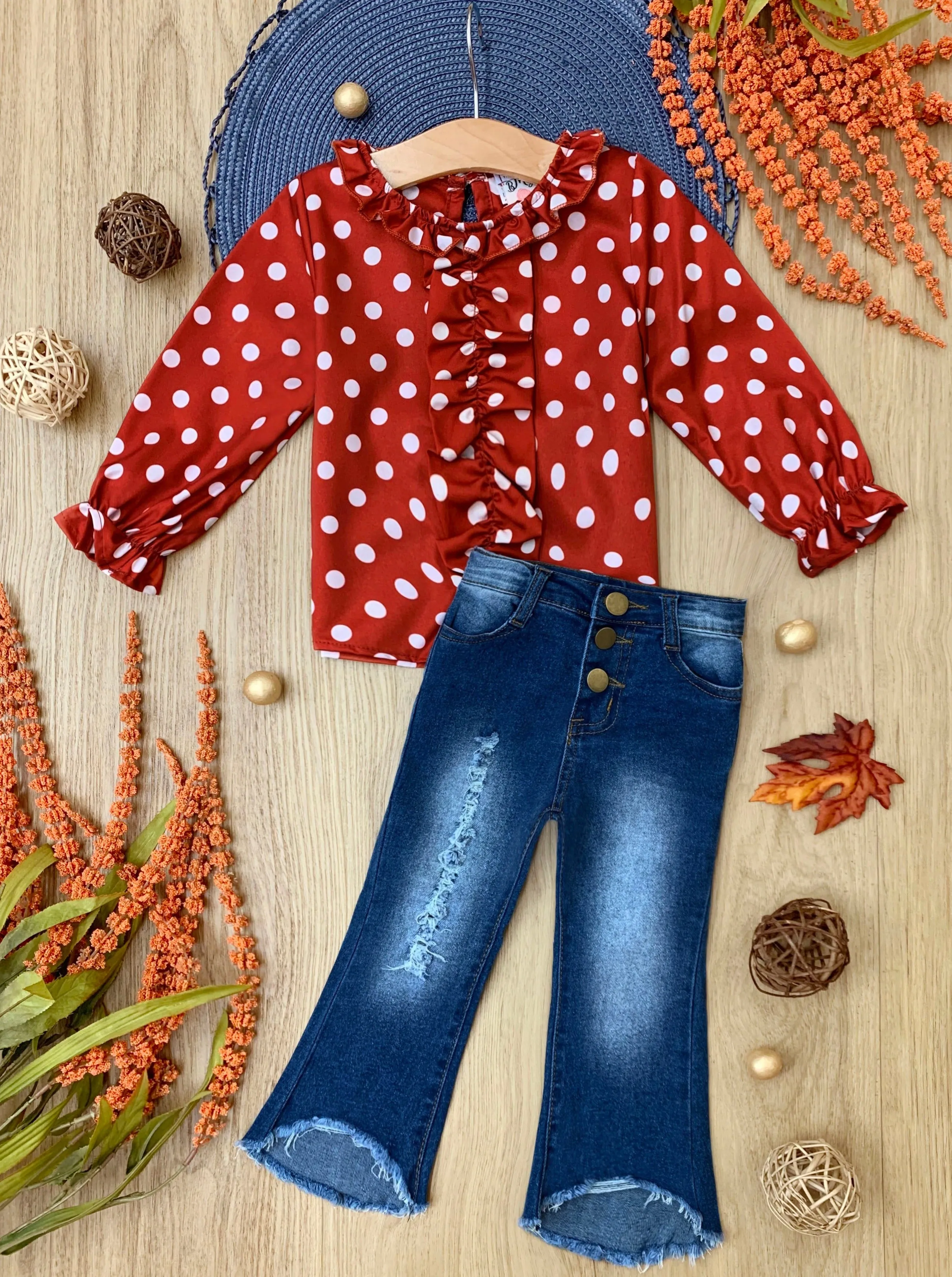 Count the Dots High-Waisted Jeans Set