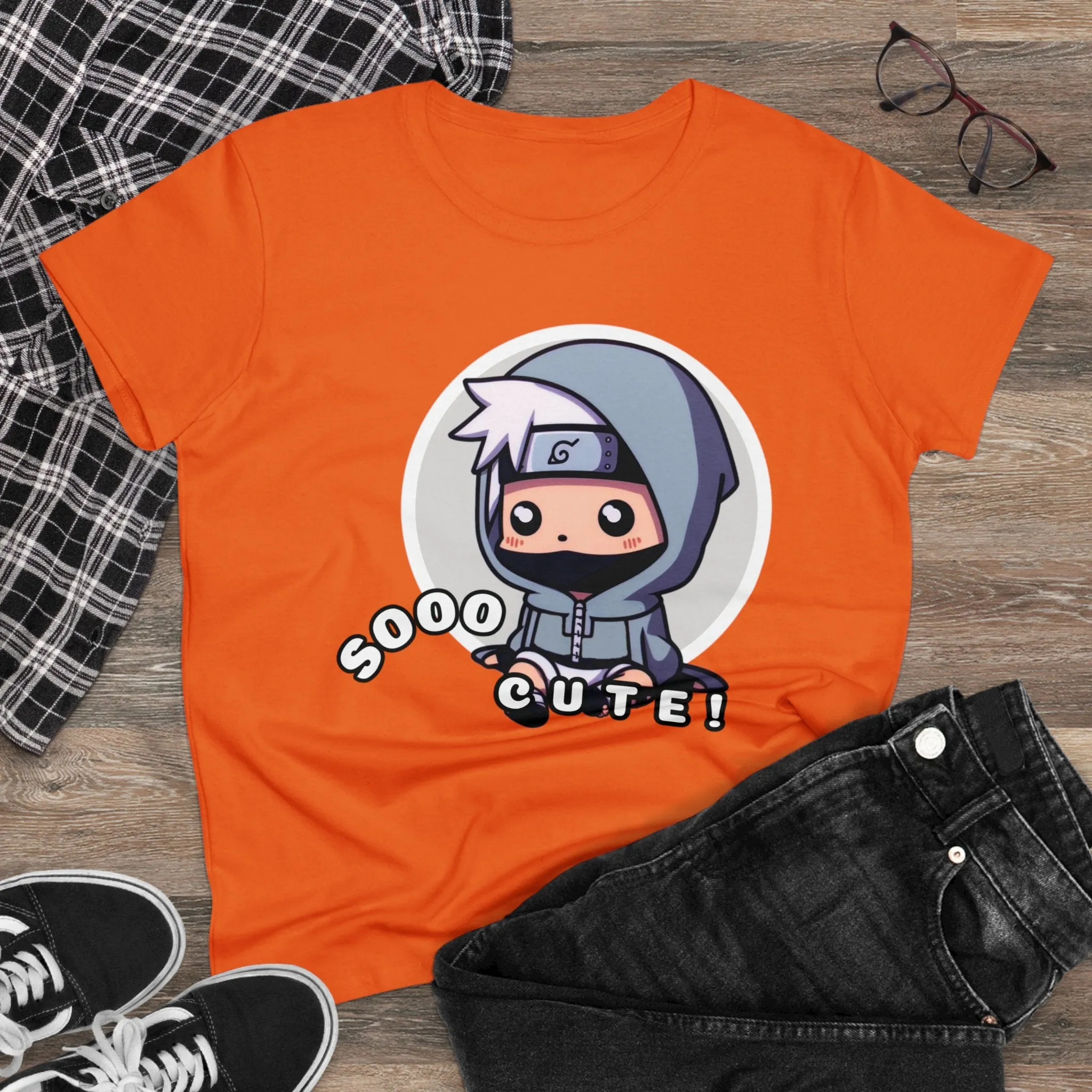Cute Edition: Copy ninja technique; mini shadow clone jutsu, Women's Cotton Graphic Tee