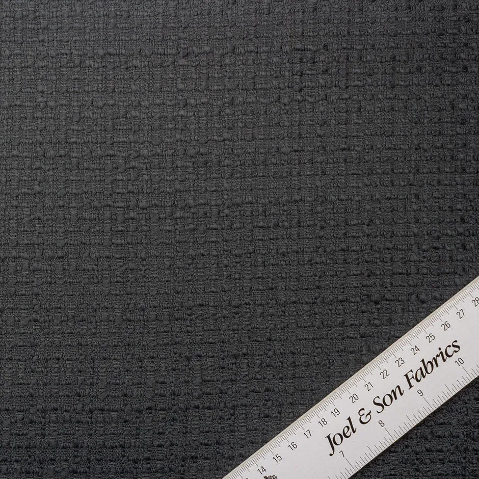 Dark Grey Wool Blend Bouclé