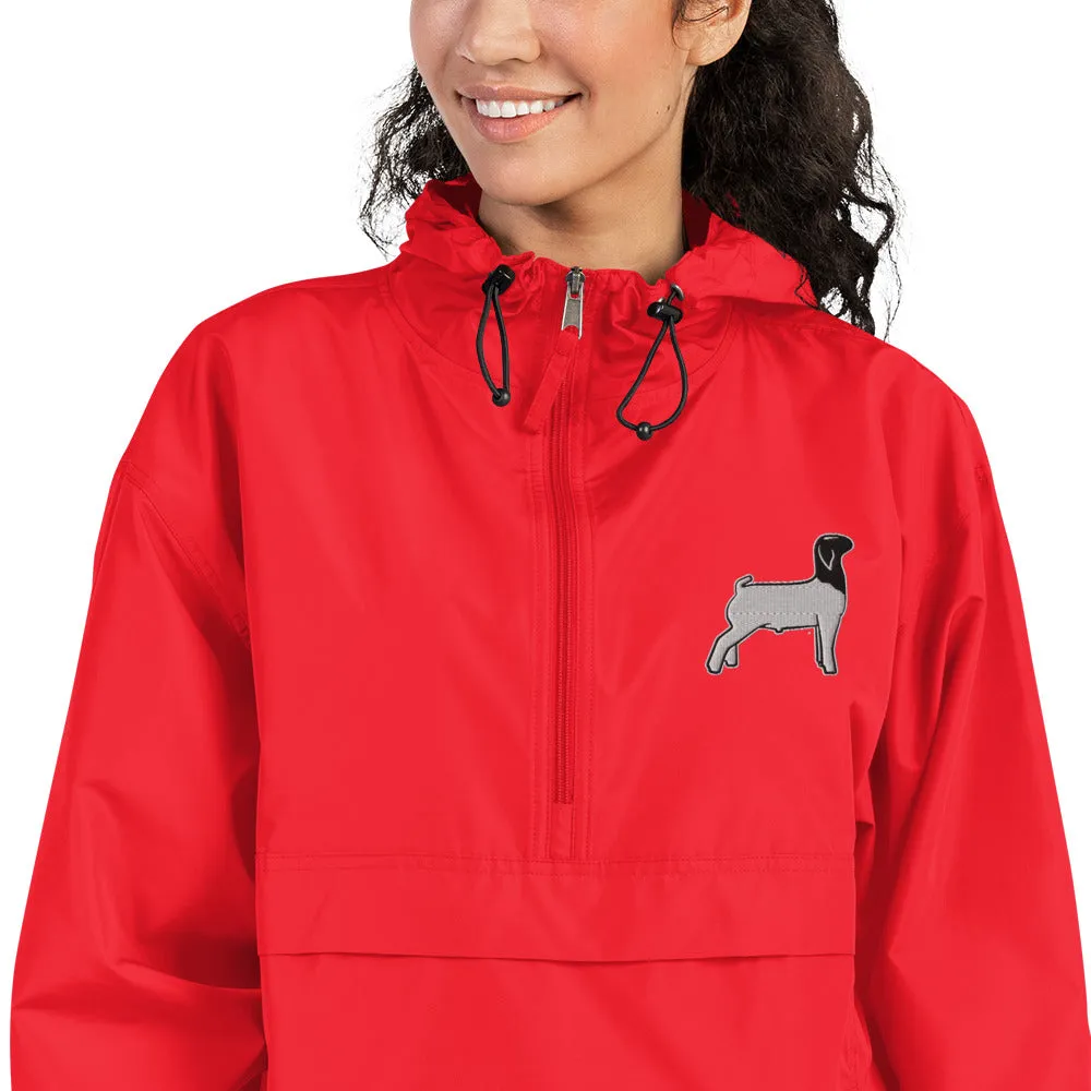 Embroidered Packable Jacket - Livestock Show Market Lamb - Wash Rack Pullover Jacket