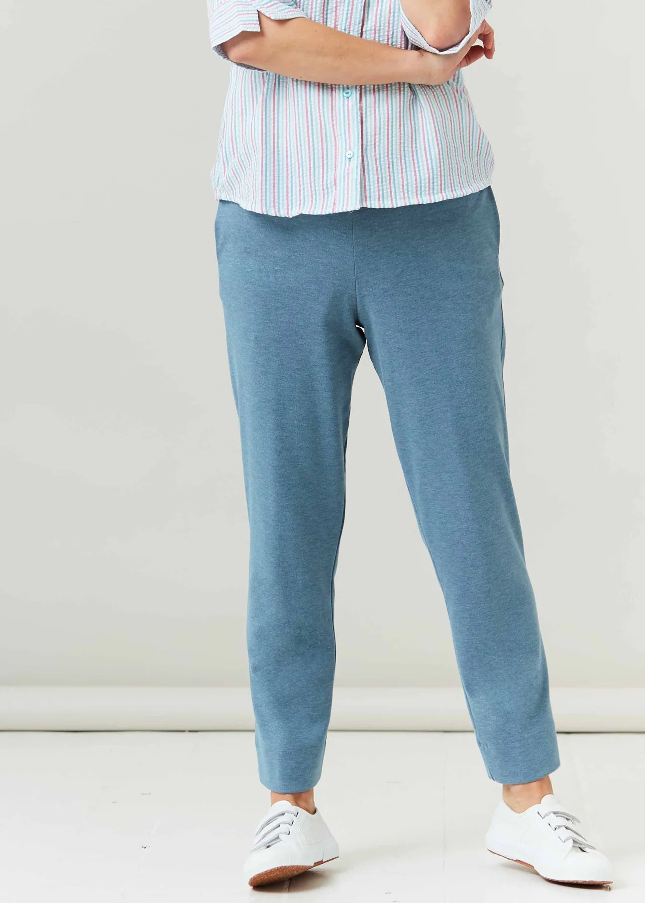 Flavia Straight Leg Ponte Jersey Pull On Trousers