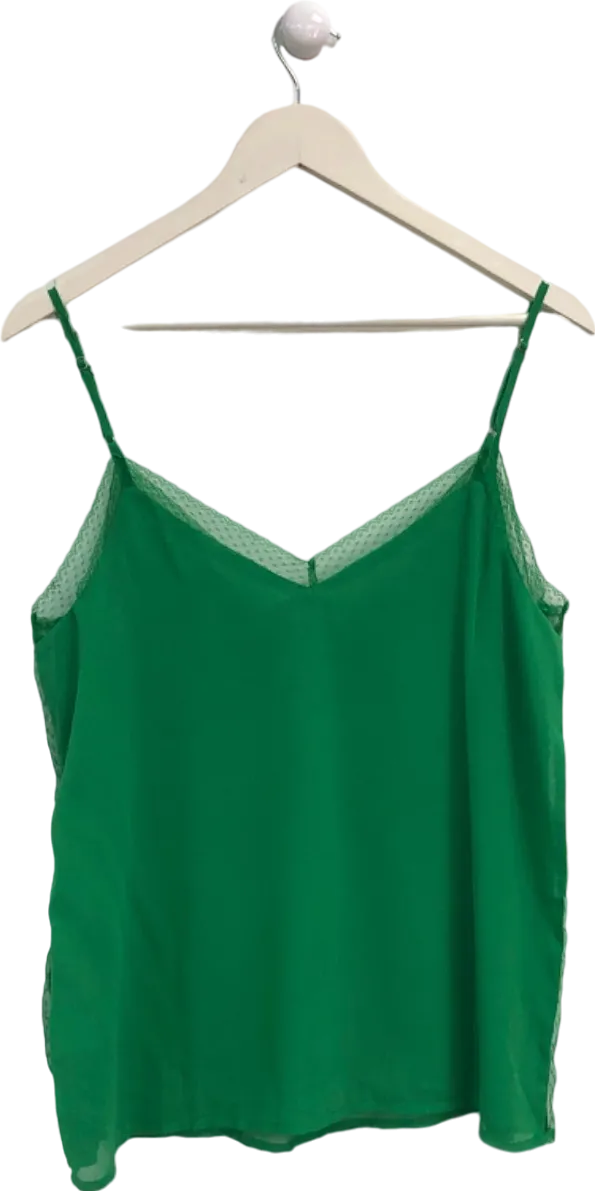 GOA Green Lace Trim Camisole UK L