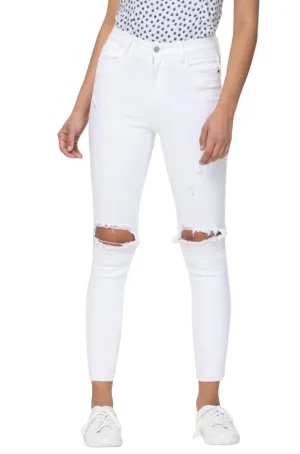 High Rise Distressed skinny Jean