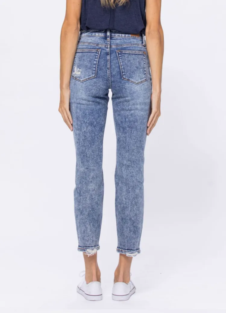 High Waisted Acid Bleached Skinny | Judy Blue Jeans - Final Sale