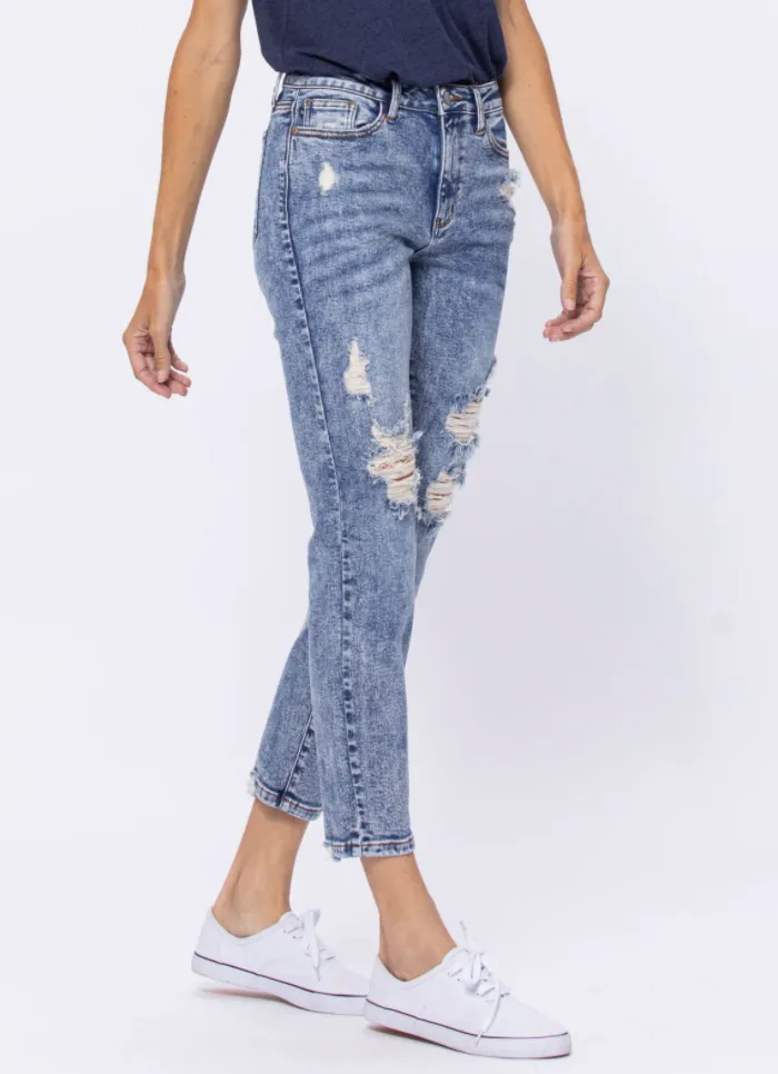High Waisted Acid Bleached Skinny | Judy Blue Jeans - Final Sale