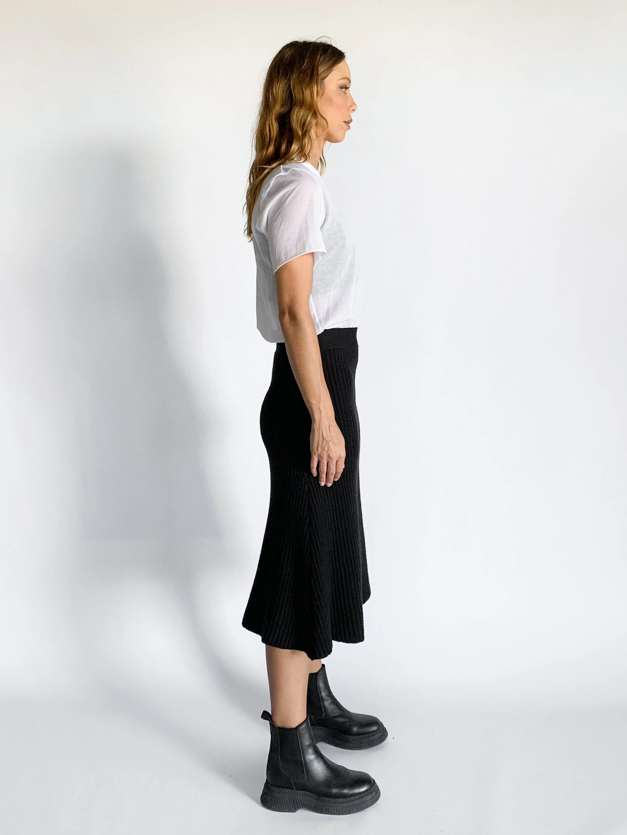 Knit A-line Skirt