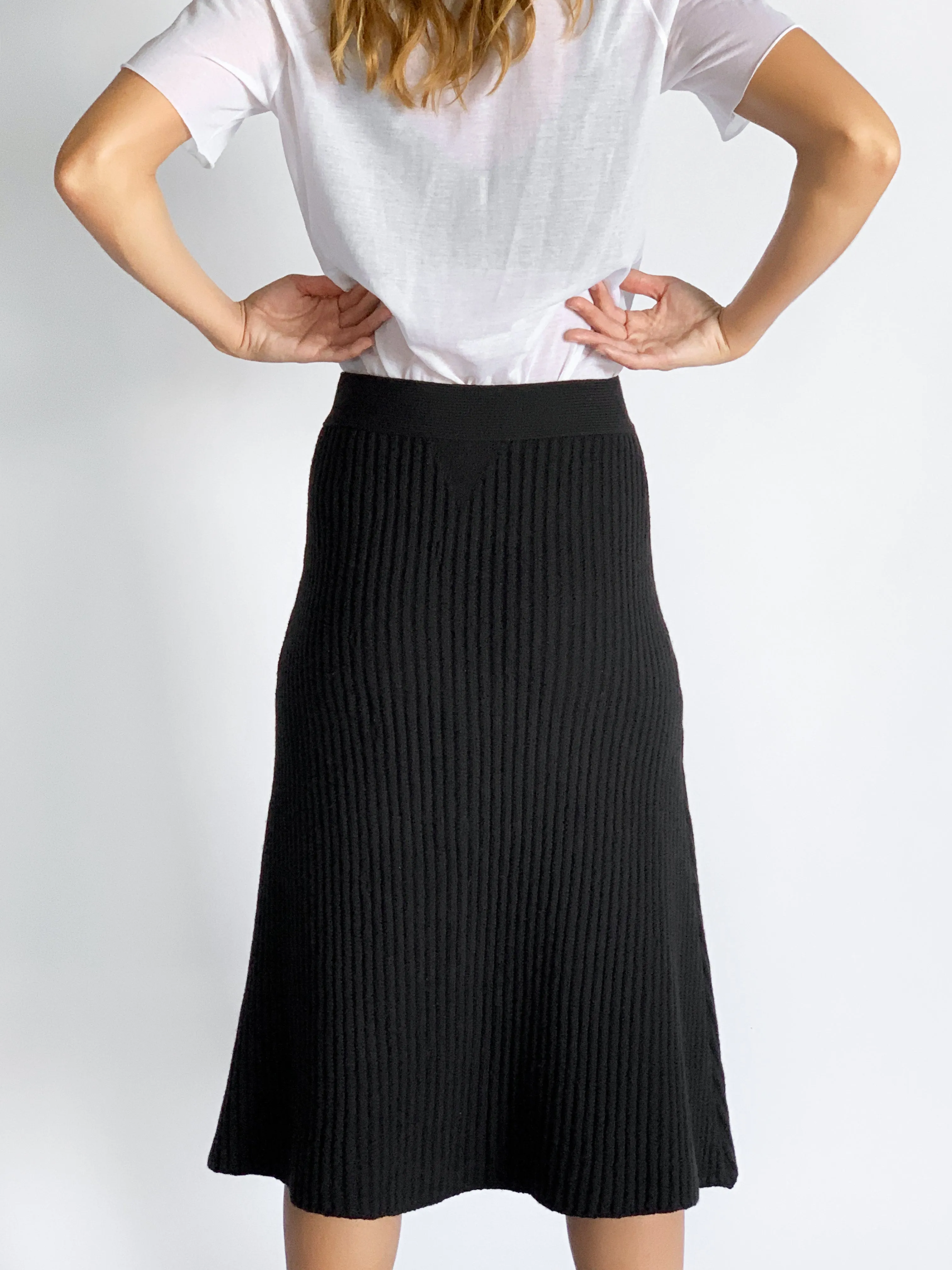Knit A-line Skirt