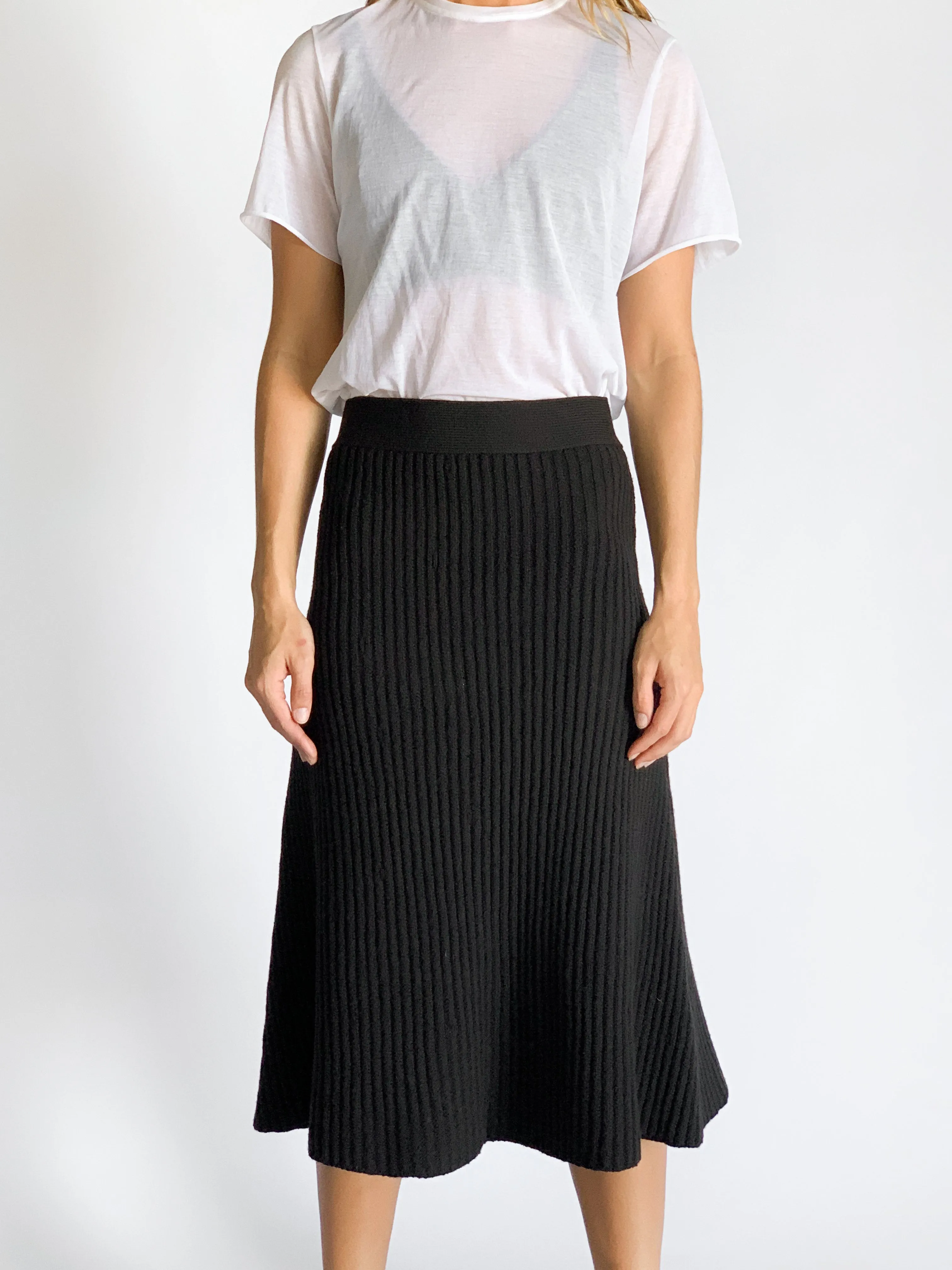 Knit A-line Skirt