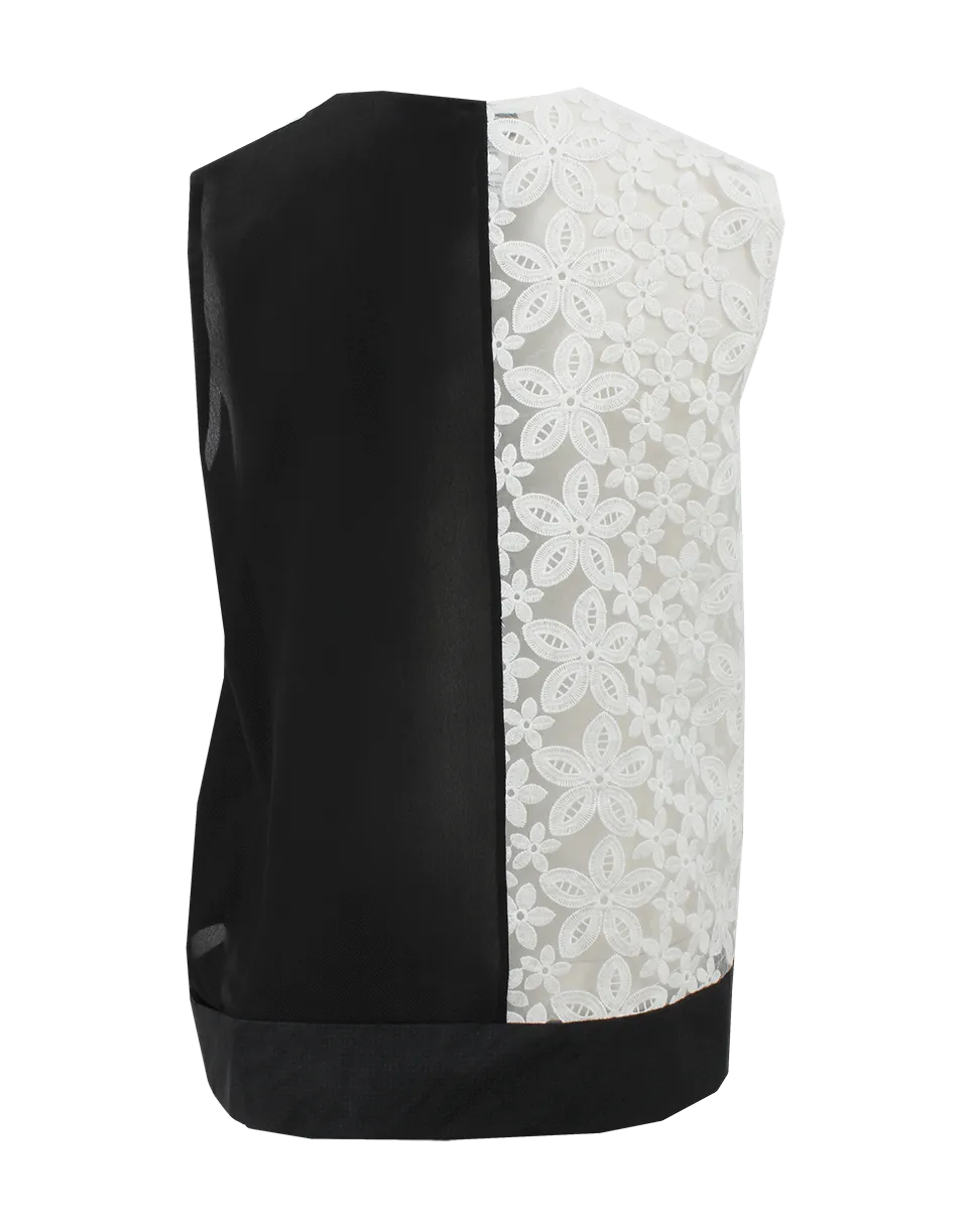 Lace And Cotton Blouse