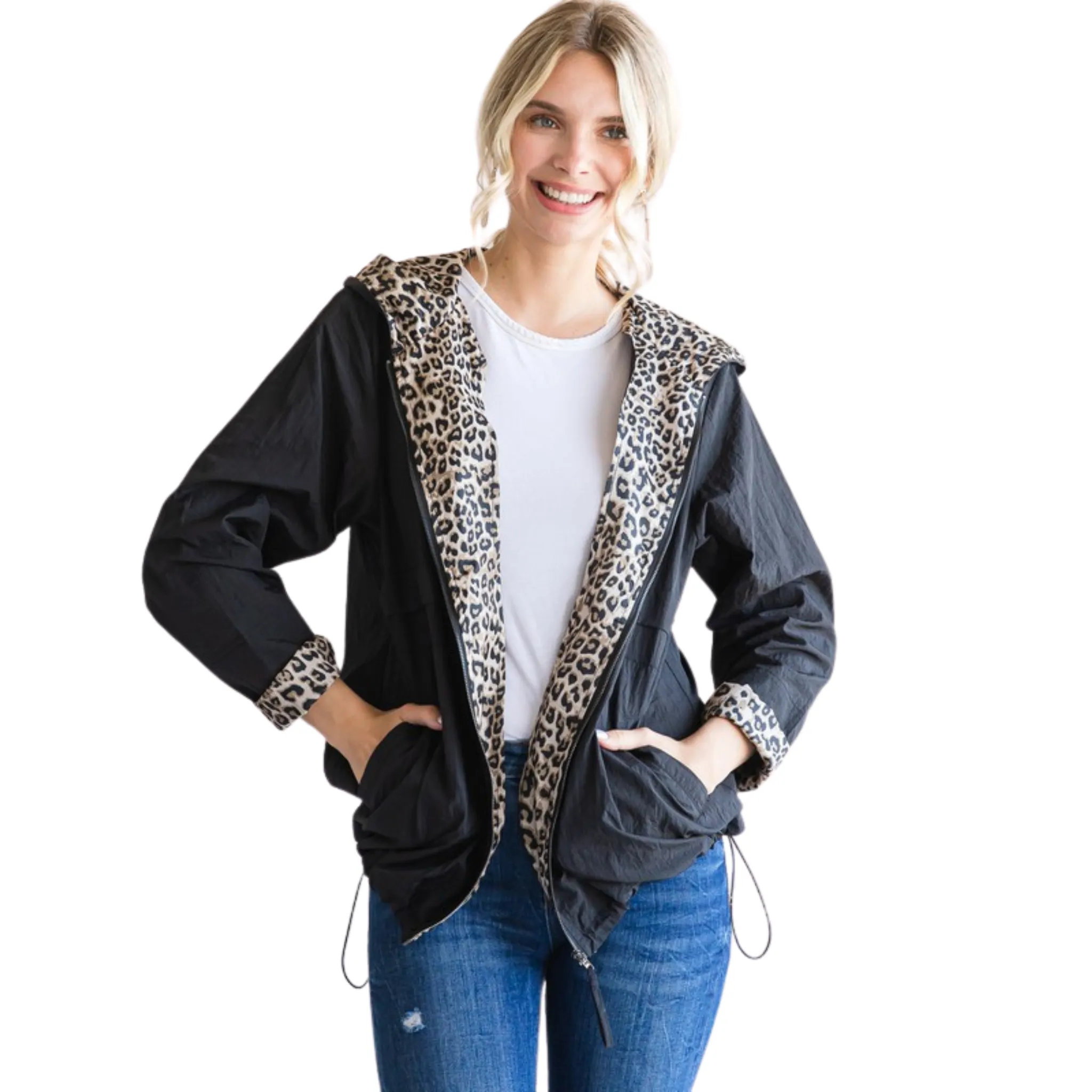 Leopard Lined Windbreaker