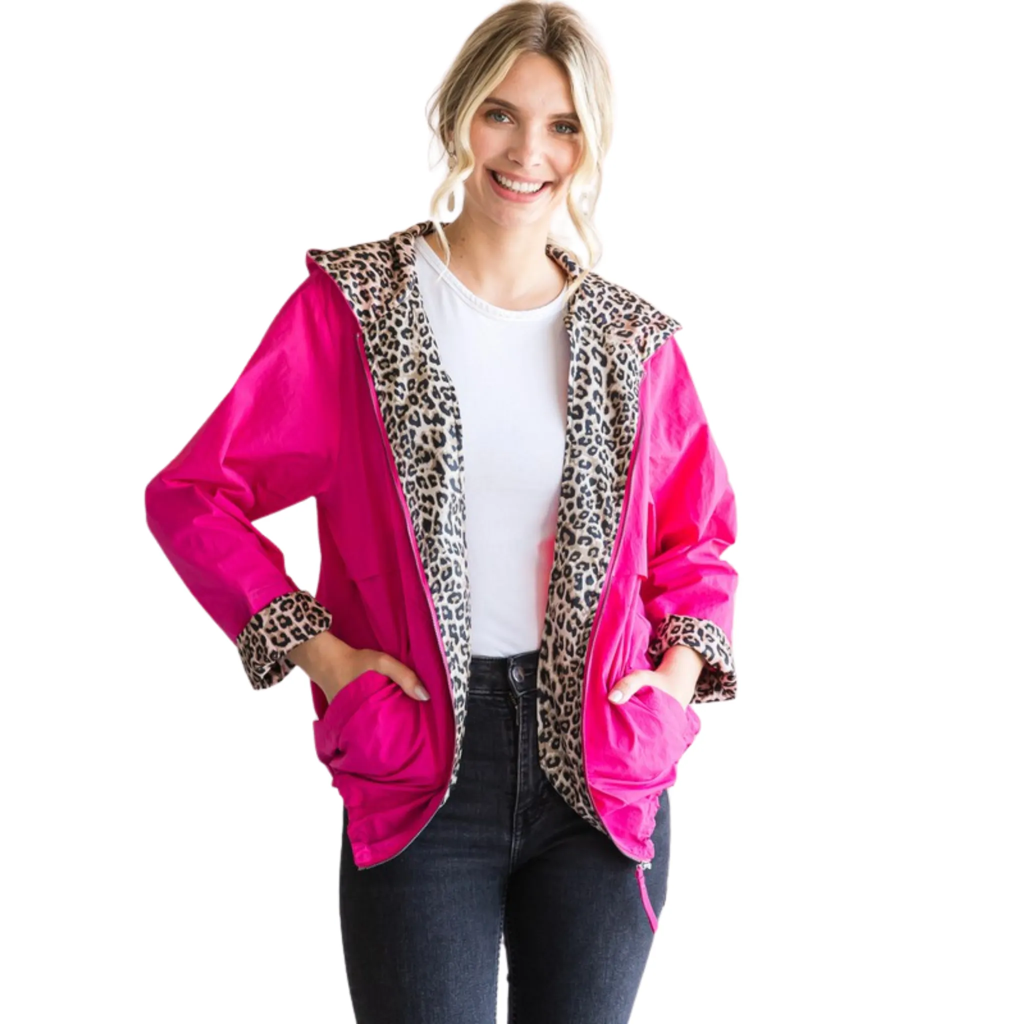 Leopard Lined Windbreaker