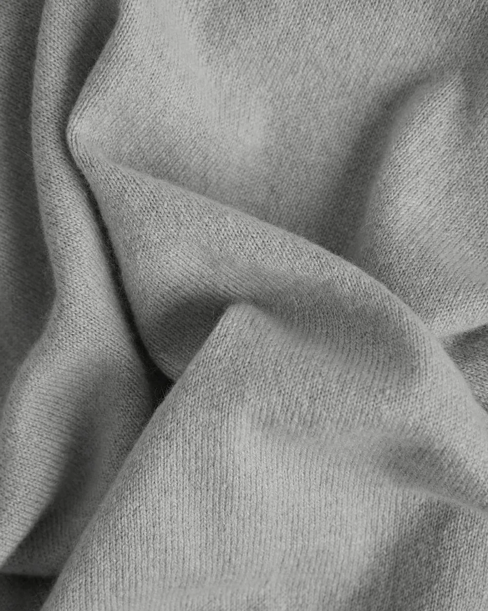 Light Grey V-Neck Cashmere Sweater
