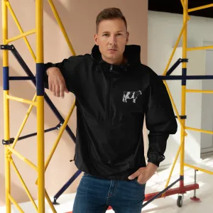 Livestock Show Dairy Cow Embroidered Packable Jacket - Wash Rack Pullover Jacket