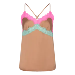 LOVE STORIES~ Pandora camisole with colorful lace
