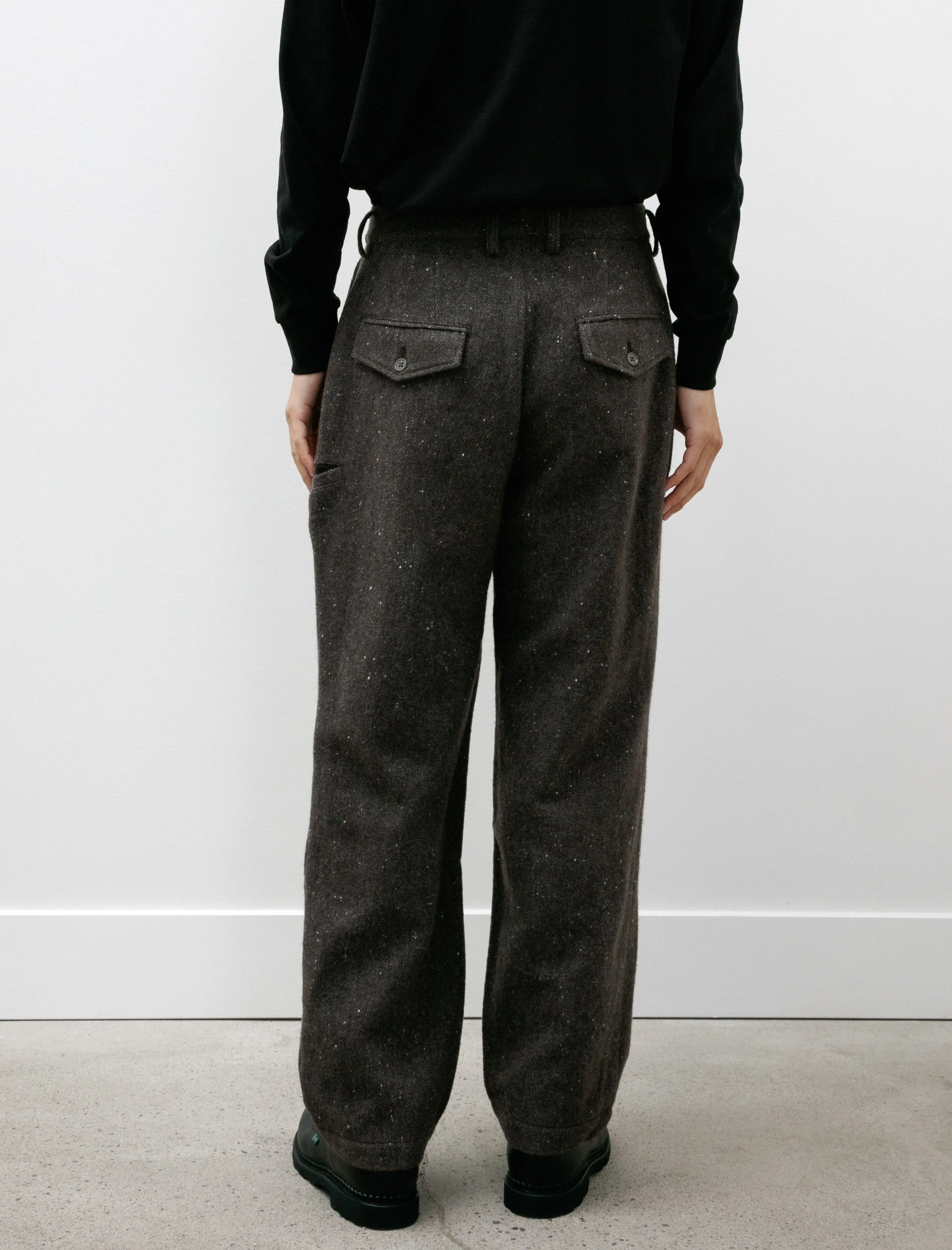 Marine Pants B Grey Nep Wool