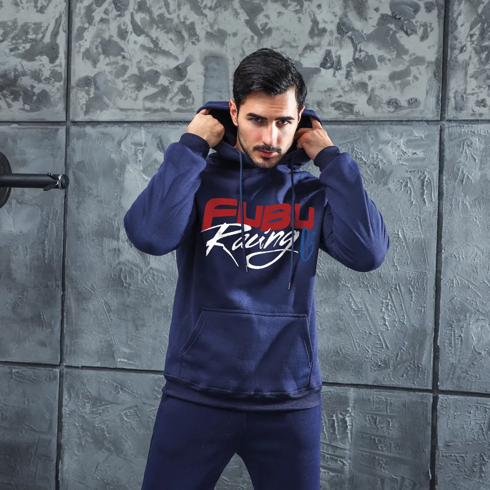 Men Graphic Hoodie Fashion Men's and Women's Hooded Fleece-Lined Casual Sweatshirt