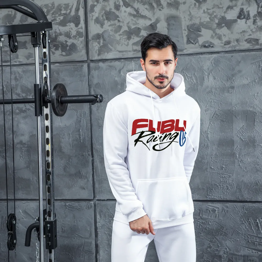 Men Graphic Hoodie Fashion Men's and Women's Hooded Fleece-Lined Casual Sweatshirt