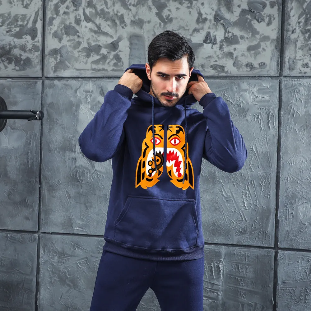 Men Graphic Hoodie Fashion Men's and Women's Trendy Hoodie Men's Printed Sports Sweater