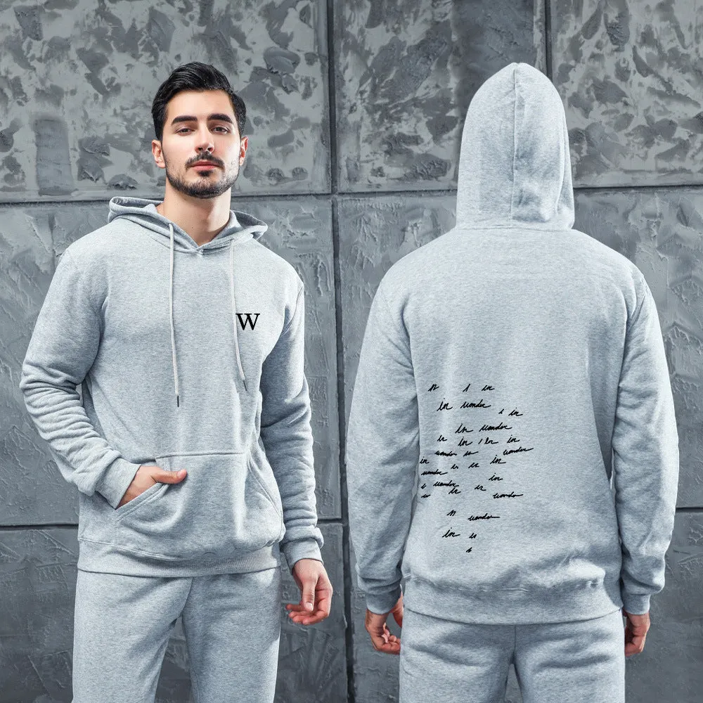 Men Graphic Hoodie Shawn Mendes W Hoodie Print Velvet Padded Hooded Sweatshirt