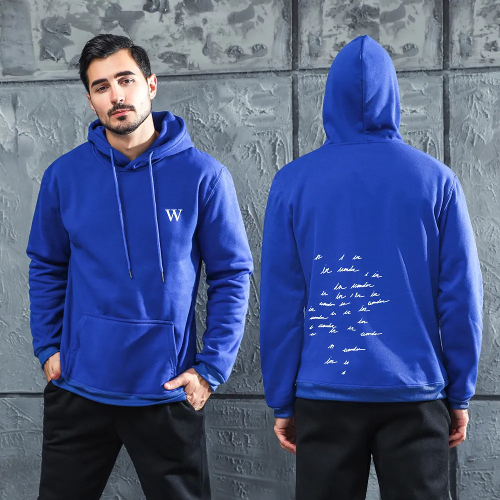 Men Graphic Hoodie Shawn Mendes W Hoodie Print Velvet Padded Hooded Sweatshirt