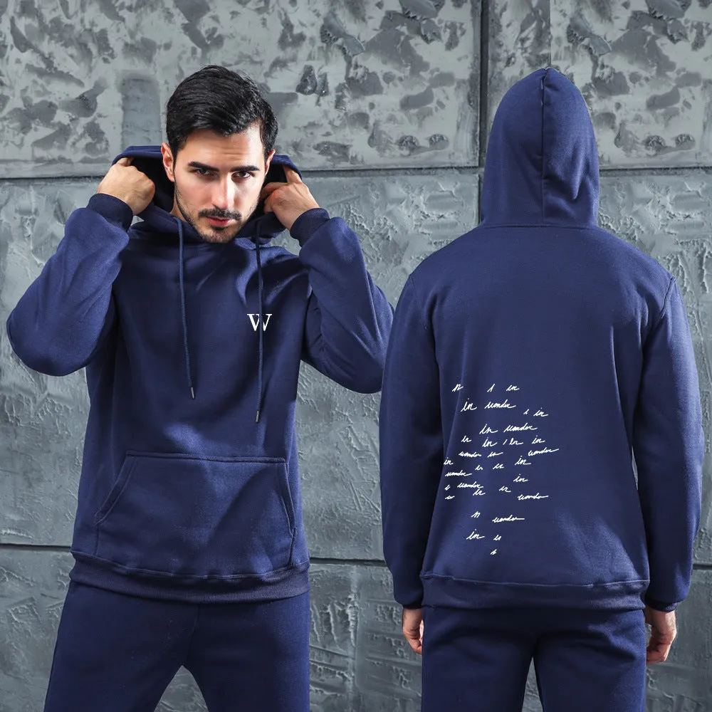 Men Graphic Hoodie Shawn Mendes W Hoodie Print Velvet Padded Hooded Sweatshirt