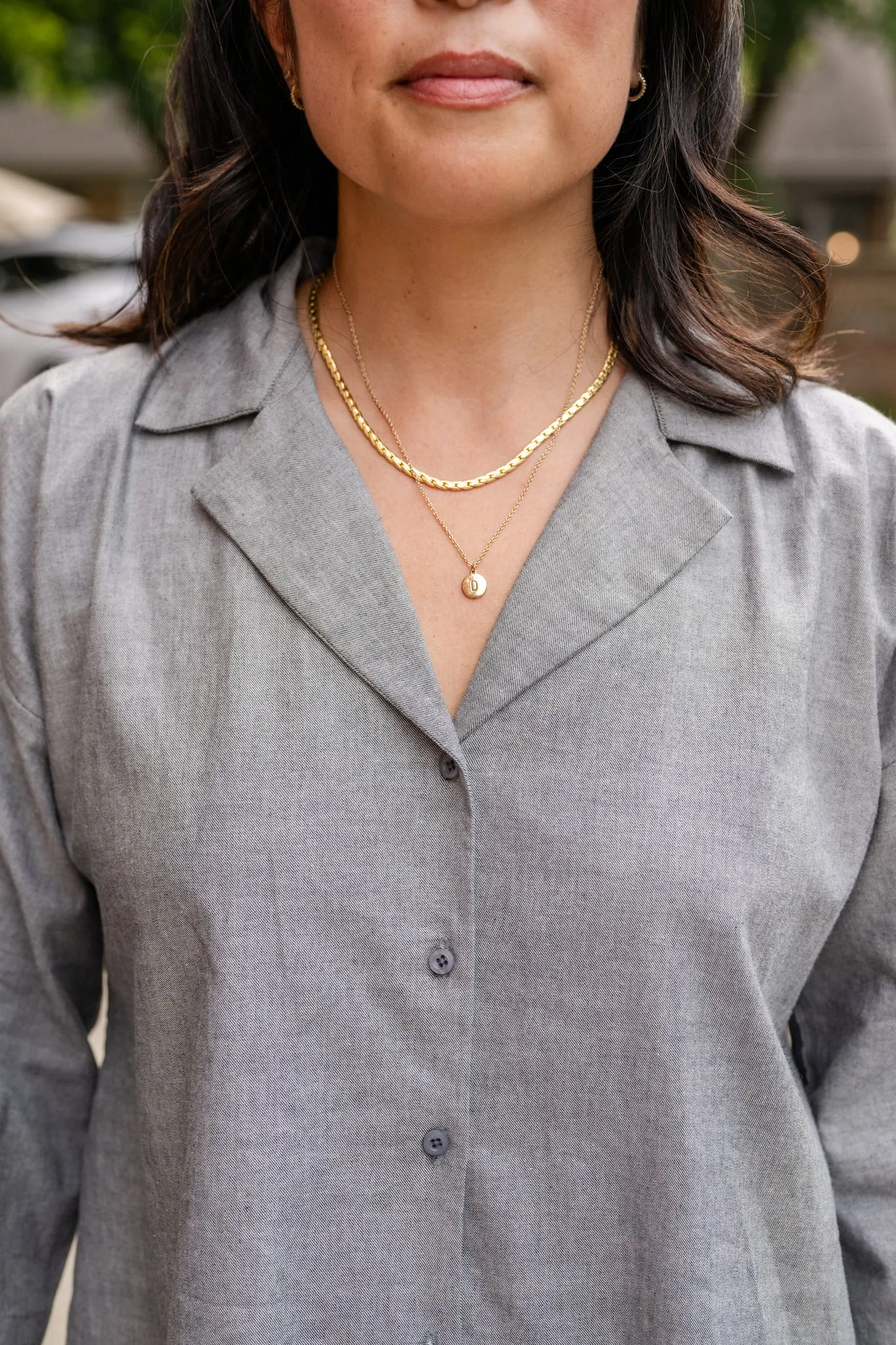 Open Collar Blouse