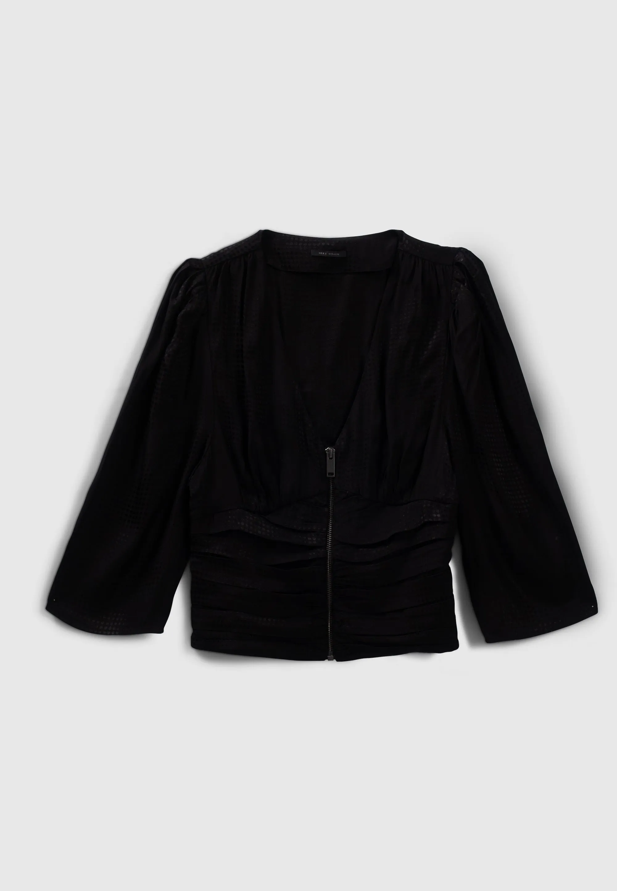 Optical Dots Jacquard Blouse