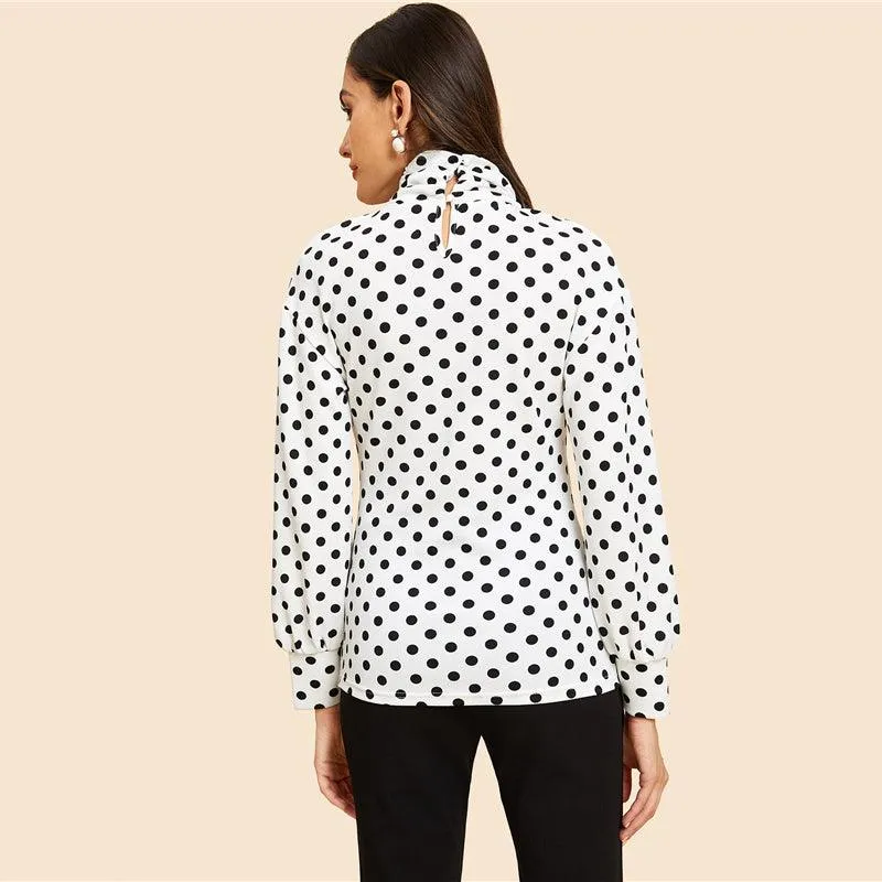 PENNY POLKA DOT TURTLENECK