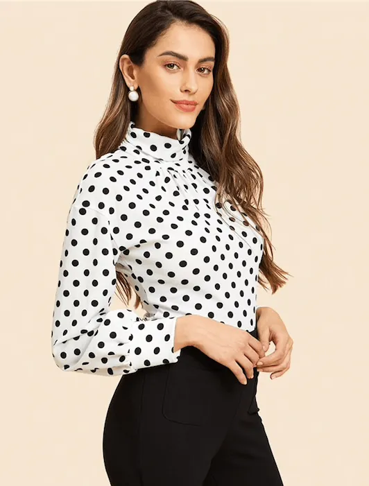 PENNY POLKA DOT TURTLENECK