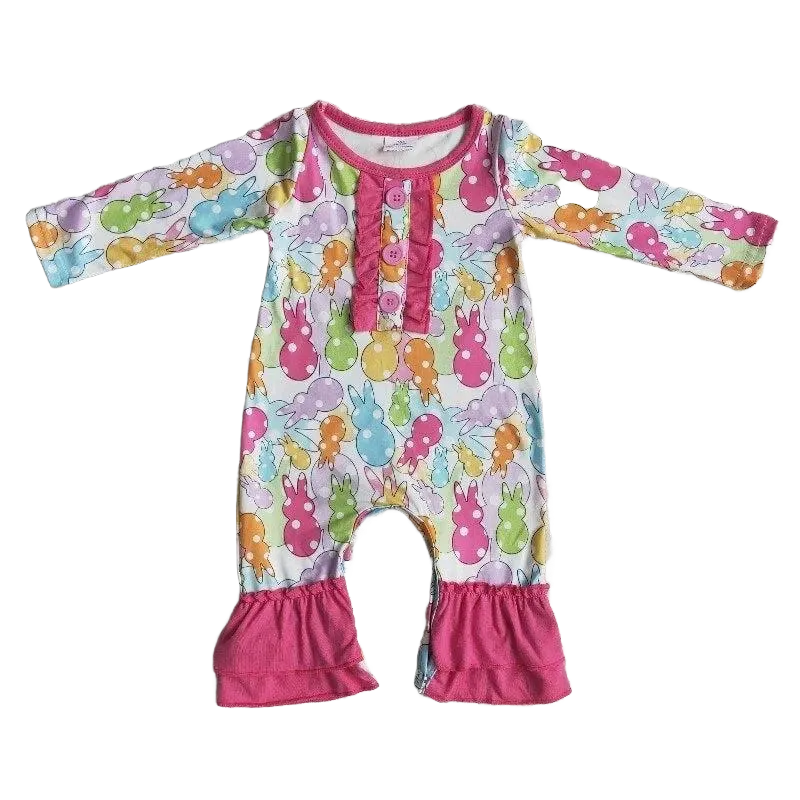 "Polka Dot Bunnies" Boho Babies Romper