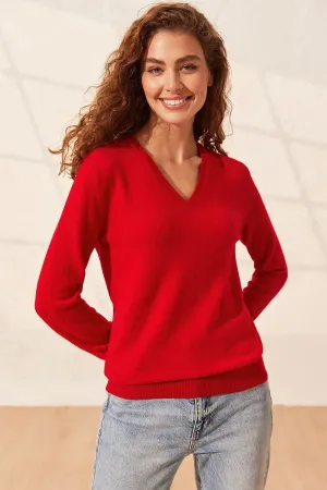 Red Pure Cashmere Veronique Women's Sweater