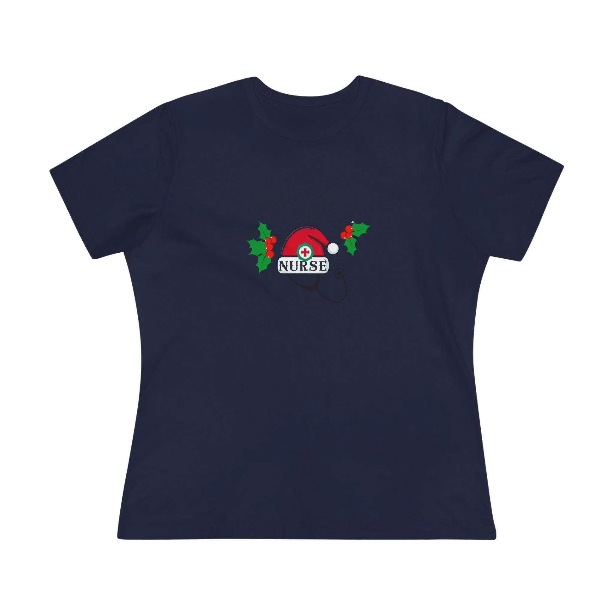 Santa's Favorite Nurse 🎅⚕️ - Stetoscope and Santa Hat 🎁🎄 - Women's Softstyle Tee