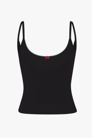 SCOOP BACK CAMI IN ONYX