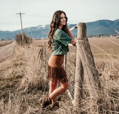 Suede Fringe Skirt - Camel