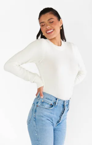 Tuck in Sweater ~ Cream Knit