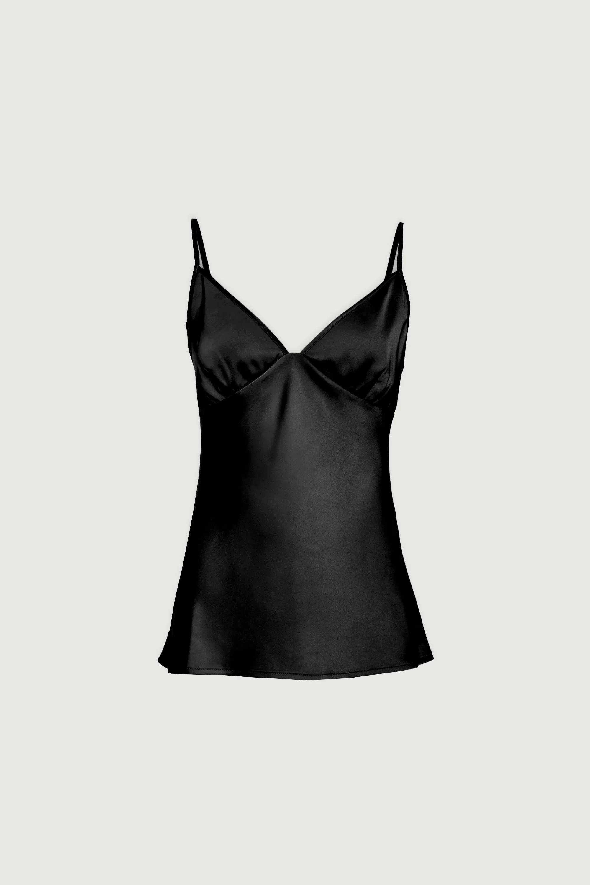V-NECK SATIN TANK