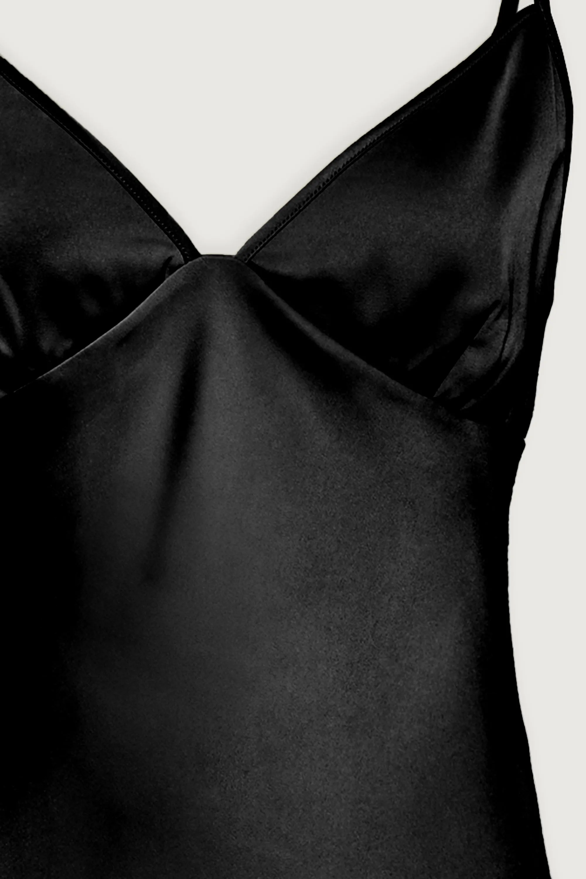 V-NECK SATIN TANK