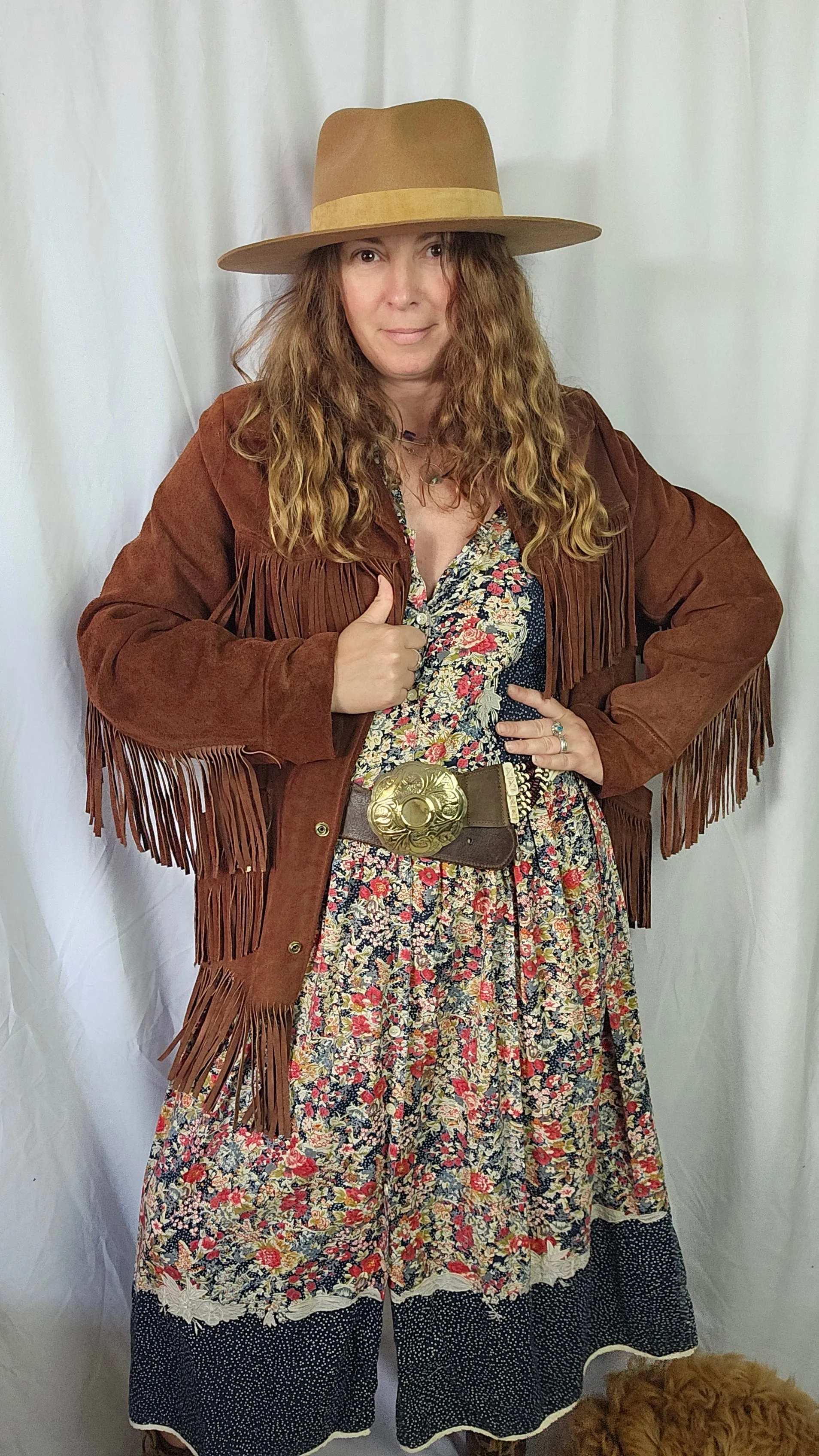 Vintage Suede Fringe Jacket – Western Boho Dream M 10/12